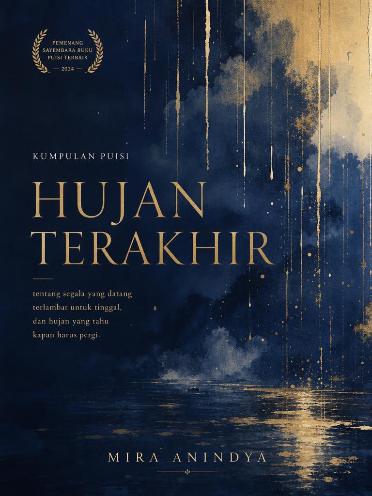 Sampul buku Hujan Terakhir oleh Mira Anindya